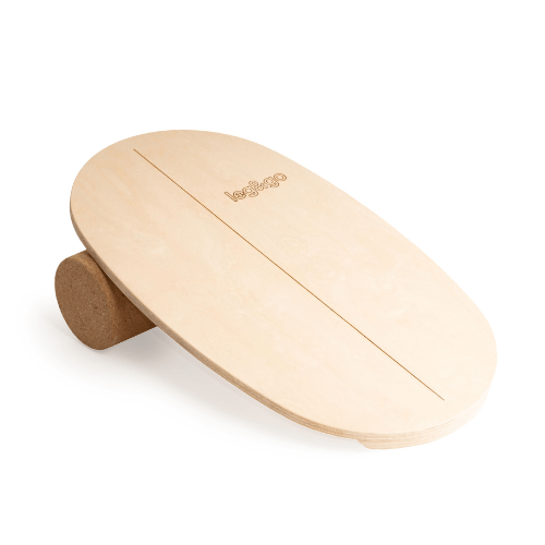 leg&go Balance Board mit Korkrolle L versetztes Logo