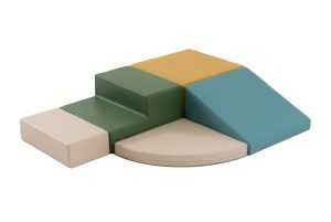 soft play blocks beige turquoise