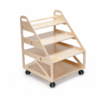 3-in-1 Bookshelf on Wheels
